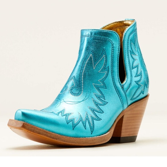 ARIAT WOMEN'S DIXON WESTERN BOOTIES/BOOT| Electric Calypso (Blue/Turquoise)| NEW - Picture 3 of 16